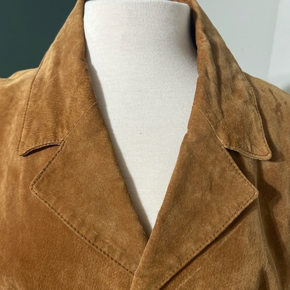 Vintage, Men's Brown Suede Trench style Coat - Picture 5 of 11